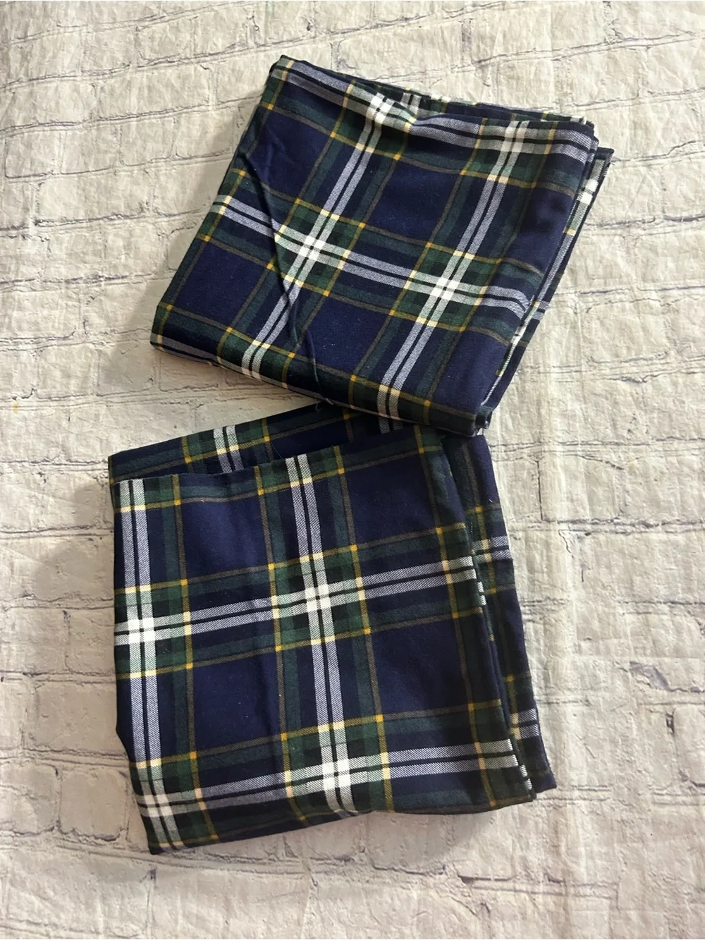 MARTHA STEWART COLLECTION FOR MACY’S 100% COTTON PLAID FLANNEL KING PILLOW CASES
